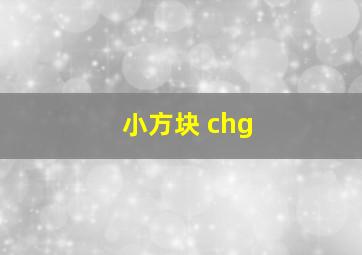 小方块 chg